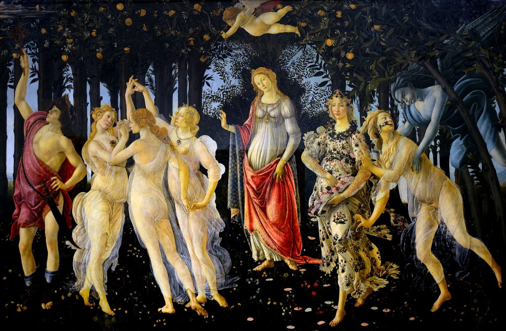 Sandro Botticelli: «La Primavera», 1484. Uffizi, Florenz